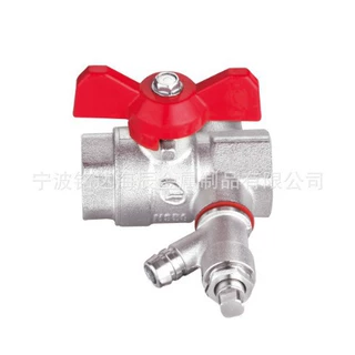 加厚黄铜带排水双内丝球阀水暖配件高品质黄铜brass ball valve