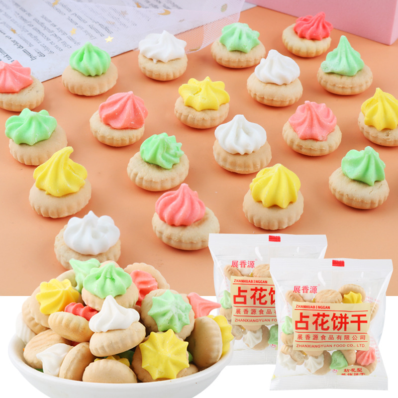 Multi-flavor Flower Biscuits 8090 Post-nostalgic Snacks Childhood Taste Kidsren's Candy Crispy Sticky Flower Pagoda Candy