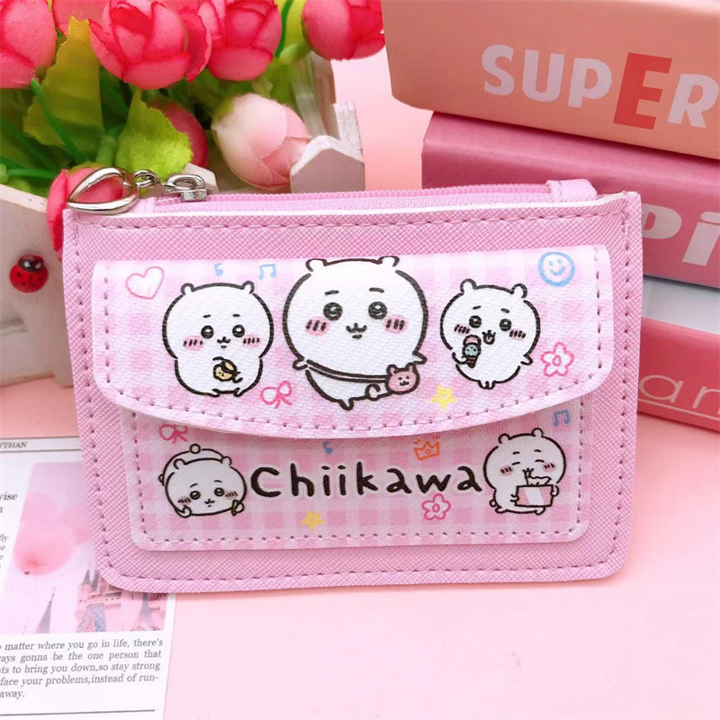 新しい漫画小銭入れカードホルダーかわいい Jiyikawa Usachi Xiaoba マルチカードスロットポータブルカードホルダールーズウォレット|undefined