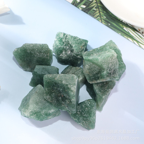 Green aventurine raw stone aroma diffuser stone crystal raw stone gravel fish tank flower pot decorative ornaments wholesale