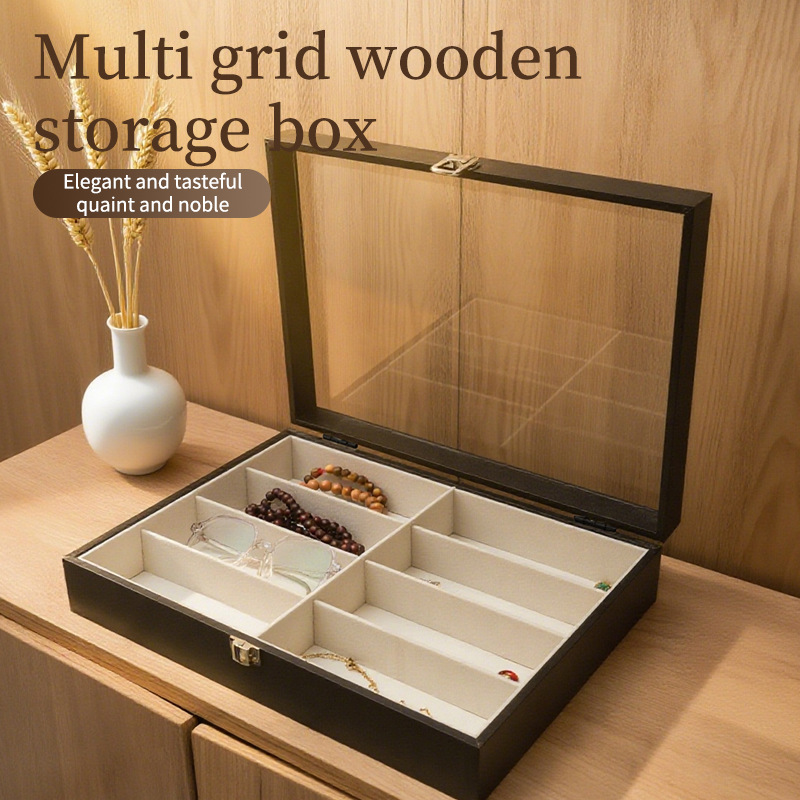 Glasses Case, 8-Slot Sunglasses Packaging Box, Wholesale Jewelry Wooden Box, Jewelry Box, Gift Box, Watch and Accessory Storage