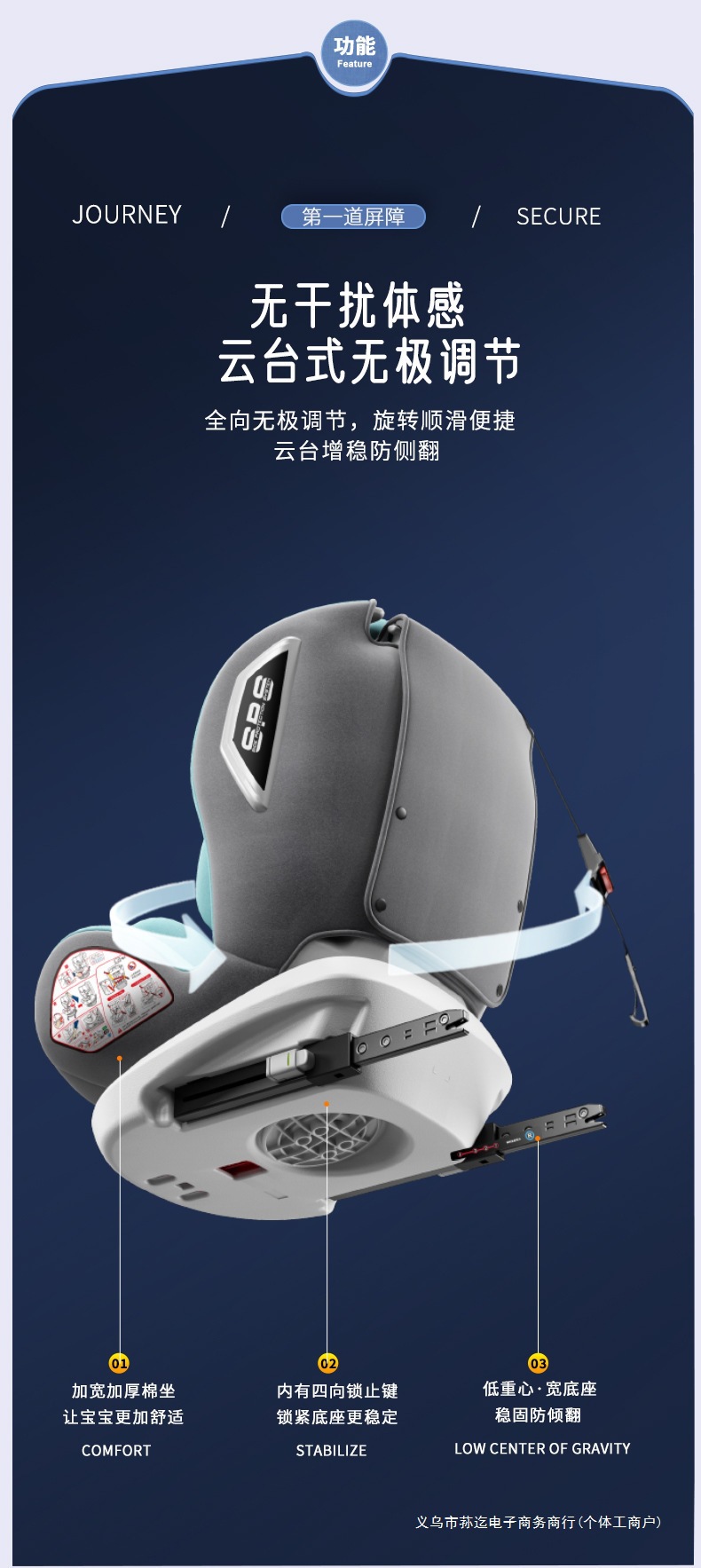 Child Safety Seat for Car Baby 0-12 Years Old Car-Mounted 360-Degree Rotating Simple Seat Baby Universal Model
