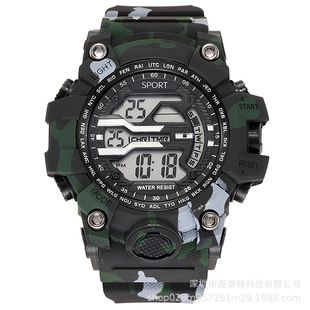 Big Clay King with life waterproof electronic watch men's student teenagers trend Warwolf outdoor sports watch