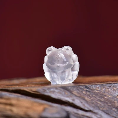 DIY semi-finished white crystal carving pendant back cloud beads waist beads accessories beads bracelet glass accessories wholesale (Zərgərlik ara hissələri) - no-1