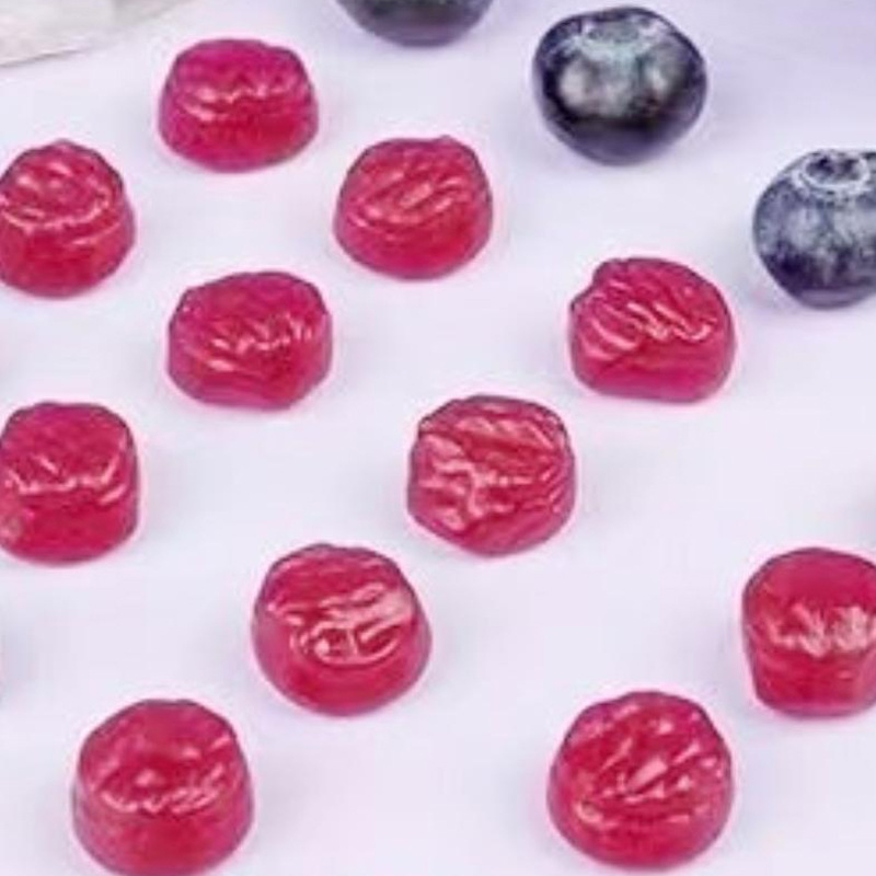 Factory Wholesale Dropshipping Blueberry Lutein Soft Chews for Students Adults Gelatin Soft Candies Blueberry Lutein Soft Candies