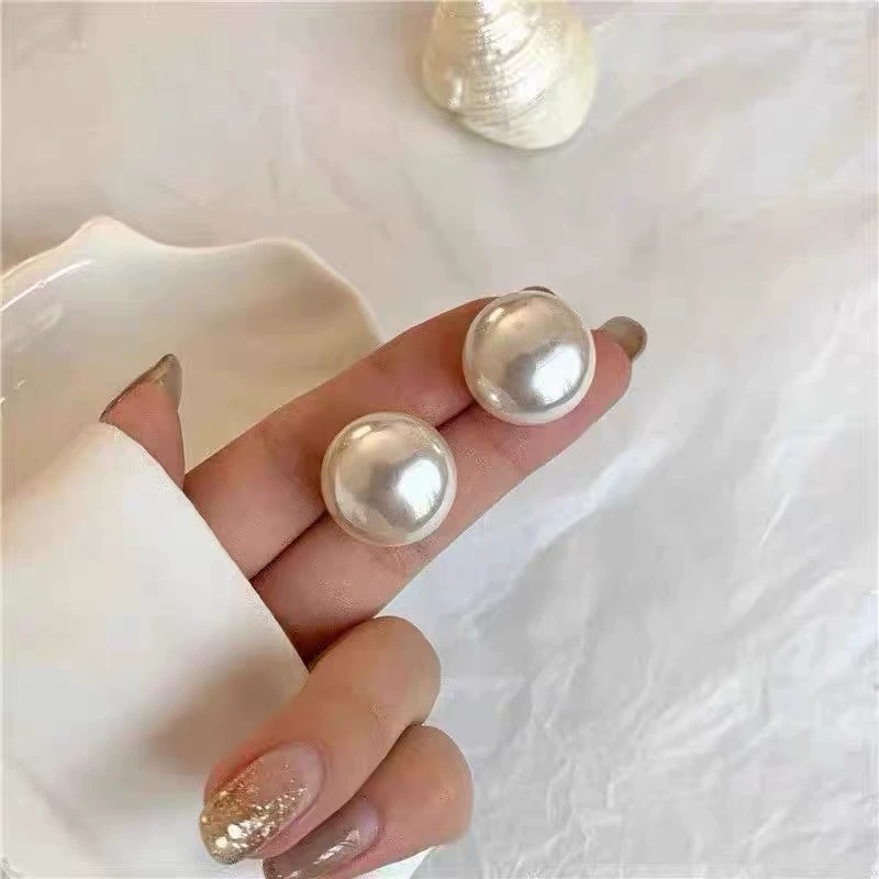 Серебряная игла, модные утонченные универсальные серьги из жемчуга, серебро 999 образец, простой и элегантный дизайн, высокое качество, стиль легкой роскоши