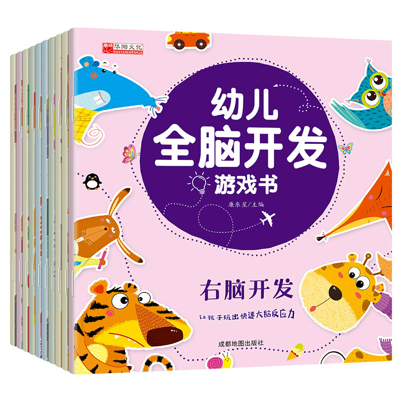 全脑开发 幼儿游戏书3-6岁 逻辑思维训练的书 启蒙认知书 专注力
