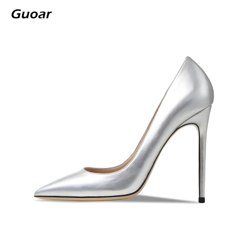 2024 New Sexy 10cm Pointed Shallow Mouth Litchi Fine Heel Women's All-match Wedding Banquet Shoes