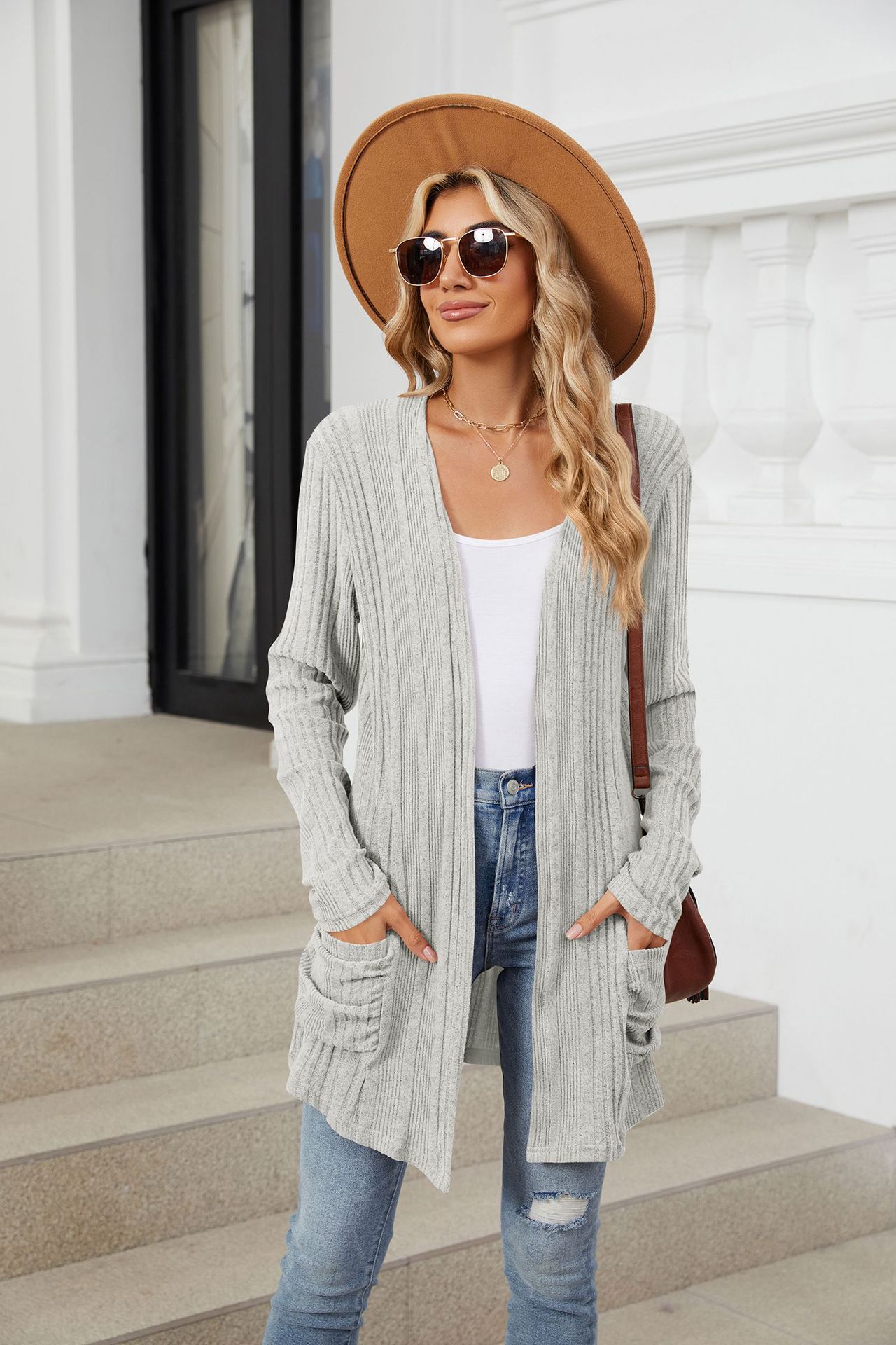 490g Weight Long Sleeve Sleeve Length Placket Placket Type Regular Sleeve Sleeve Type Nylon, Spandex, Polyester Fabric Type Long Top Length Cardigan Tops Type Holiday, Daily Occasion Collarless Neckline Regular Fit Fit Type Solid Color Pattern Winter, Autumn Season Women's Gender Casual, Elegant Style Wholesale Women's Casual Elegant Solid Color Long Sleeve Sweaters & Cardigans 20