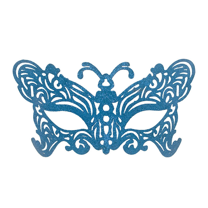 Carnaval Halloween nuevo polvo brillante retro mariposa máscara de mitad de cara máscara de maquillaje de fiesta props de decoración