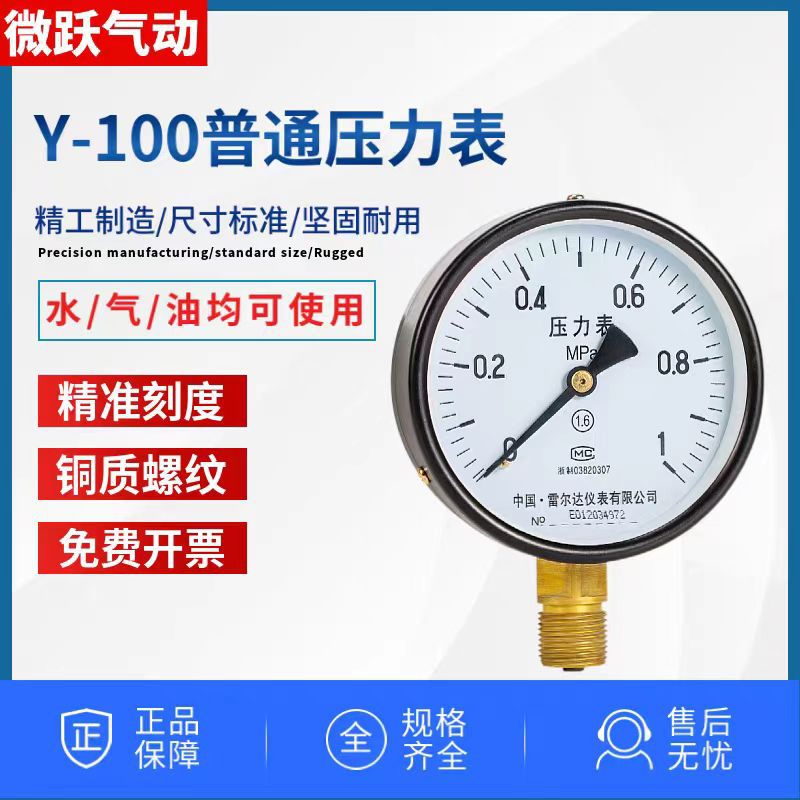 厂家批发 批发供应中国雷尔达牌普通径向压力表