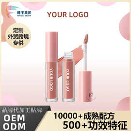 定制跨境外贸雾面哑光唇泥OEM多色唇泥丝绒唇彩英文品牌贴牌代工