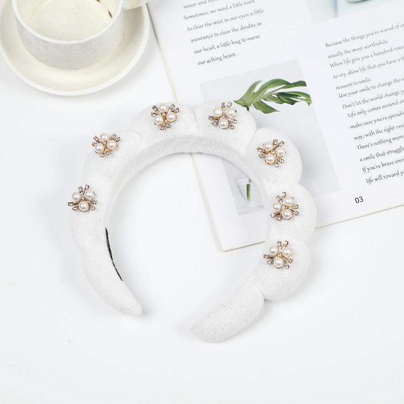 합금 트위스트 헤어 밴드 화이트 (17*17*4cm 58g)