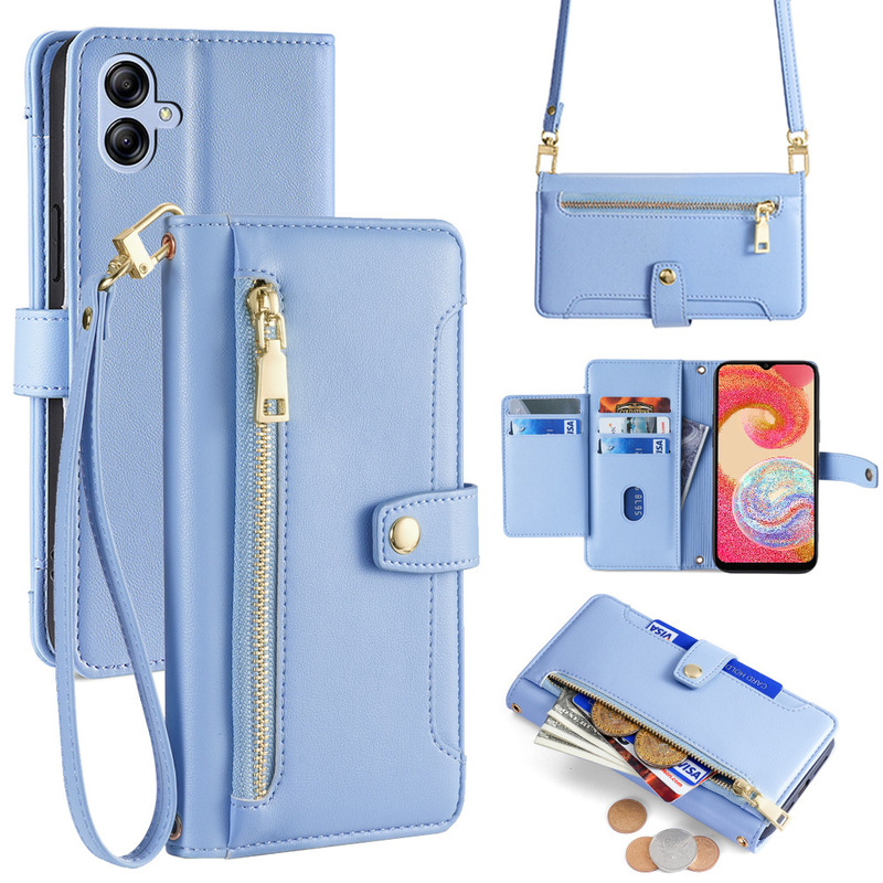 Suitable for Samsung Flip Phone Leather Case A05 4g Phone Case A17 Fashionable A07 Protective Case with Hand Strap in Stock Suitable for Samsung Flip Phone Leather Case A05 4g Phone Case A17 Fashionable A07 Protective Case with Hand Strap in Stock