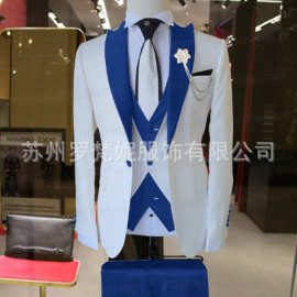 爆款外贸亚马逊速卖通男士西服套装六件套经典西装新款男士西装新