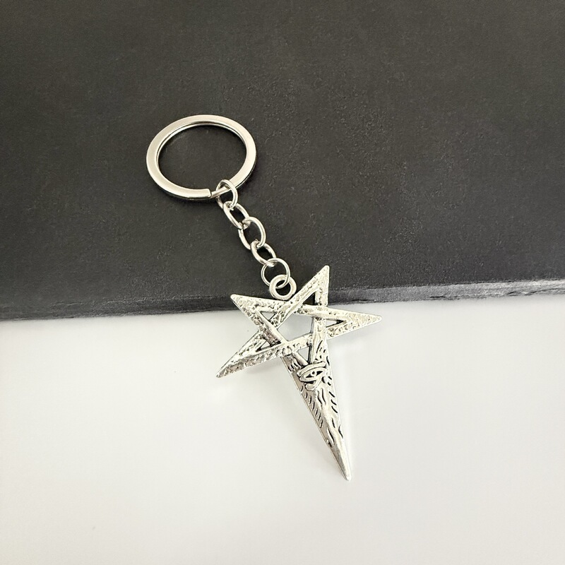 Cross-Border Retro Series European and American New Viking Series Five-Pointed Star Horus Eye Keychain Backpack Accessories