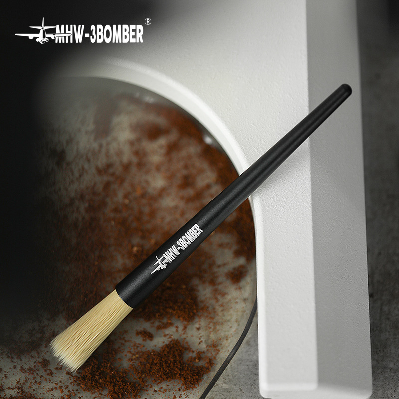 Mhw-3Bomber Bomber Coffee Brush, Coffee Grinder Cleaning Brush, Aluminum Alloy Cleaning Brush, Pet Brush Head