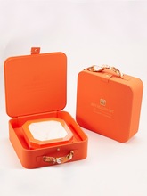 鹿茸片包装盒西洋参石斛橙色八角燕窝礼品盒高丽参正方亚克力内盒