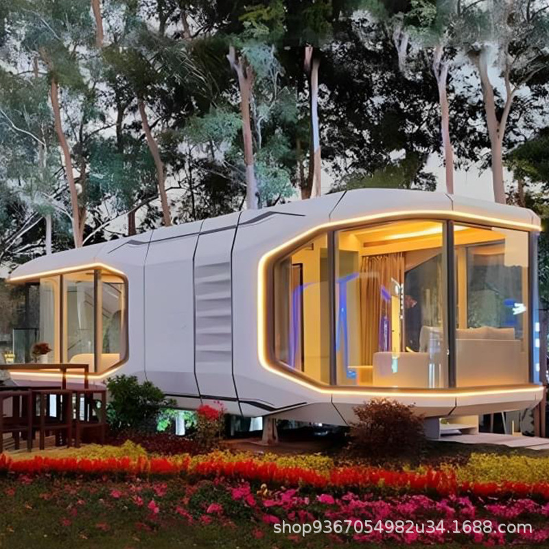 Cápsula espacial simple al aire libre Smart Hotel Resort Sunshine Room Office Habitación móvil insonorizada B & B Sala de cápsulas espaciales