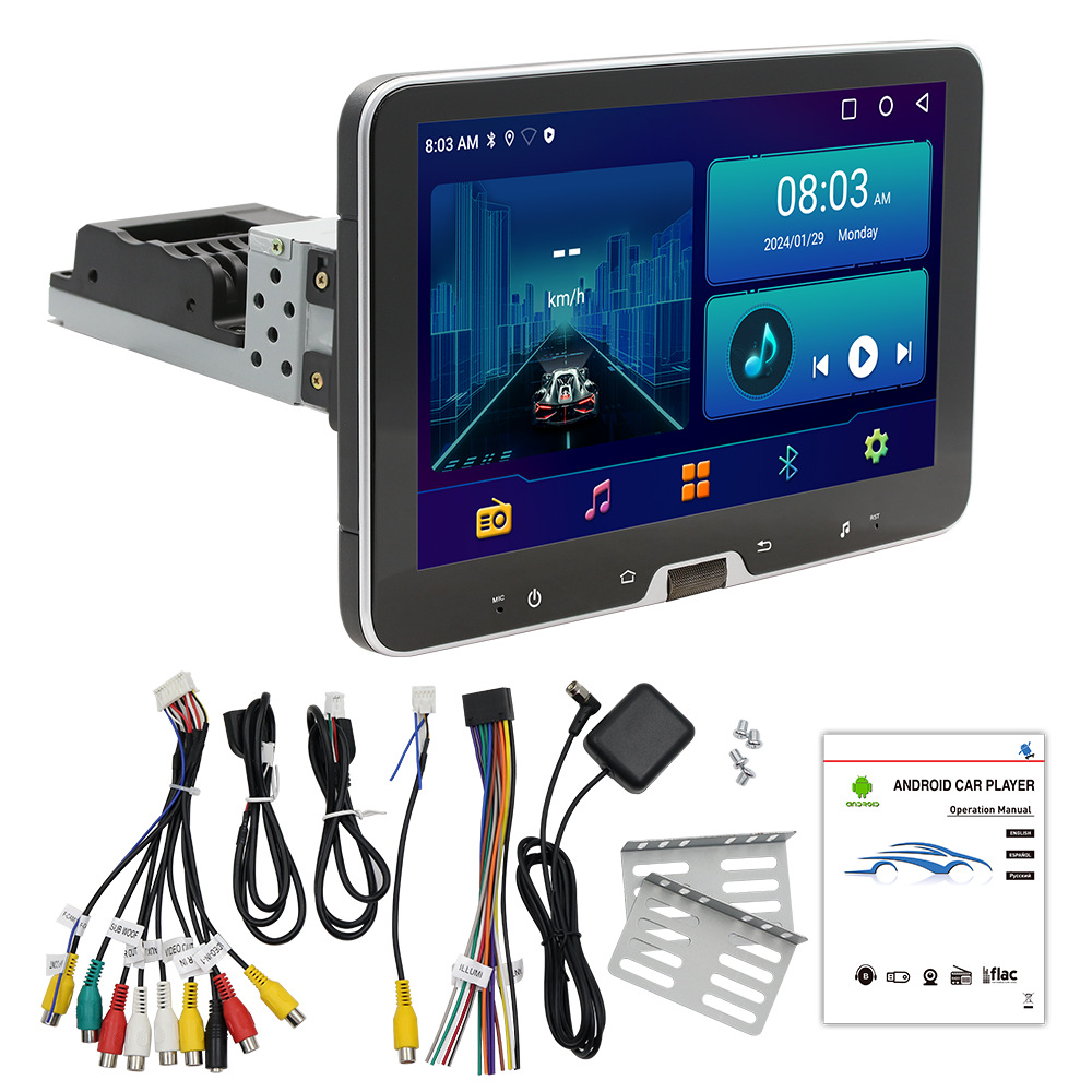 10.1 Pulgada de un solo husillo Android car cabezal shaker carplay inalámbrico control central HD pantalla grande GPS navegación motor de coche