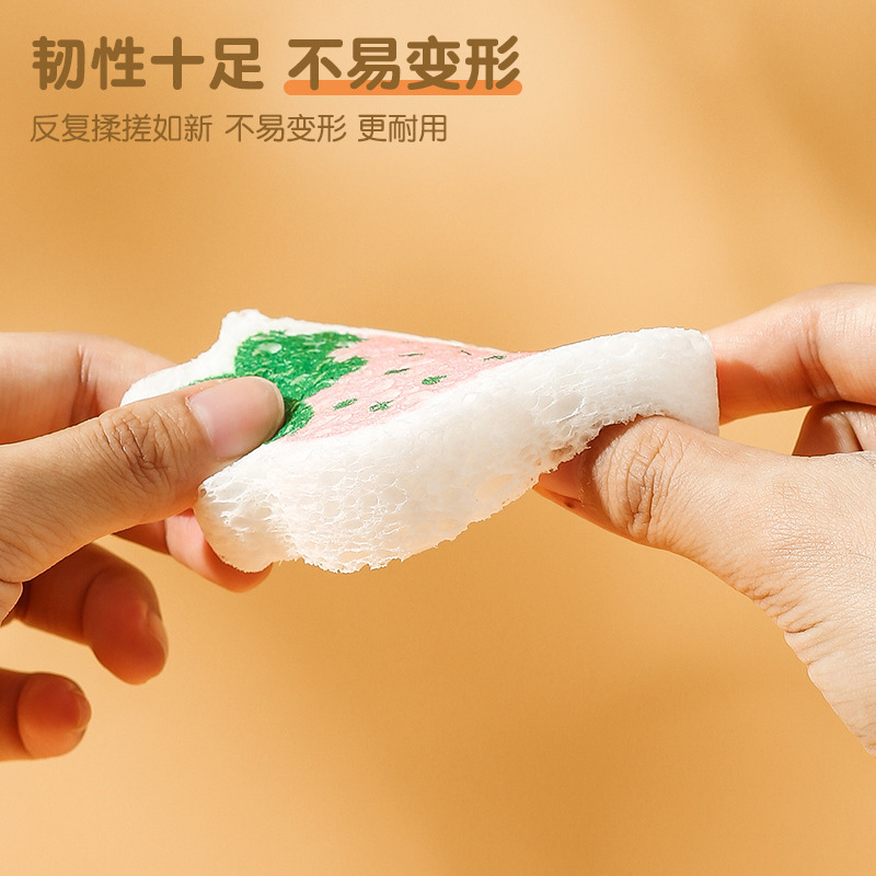 フルーツ圧縮食器洗い用ワイプ、木材パルプ綿スポンジ、キッチン専用吸水スポンジ、油がこびりつきにくい鍋拭き、テーブル拭き|undefined