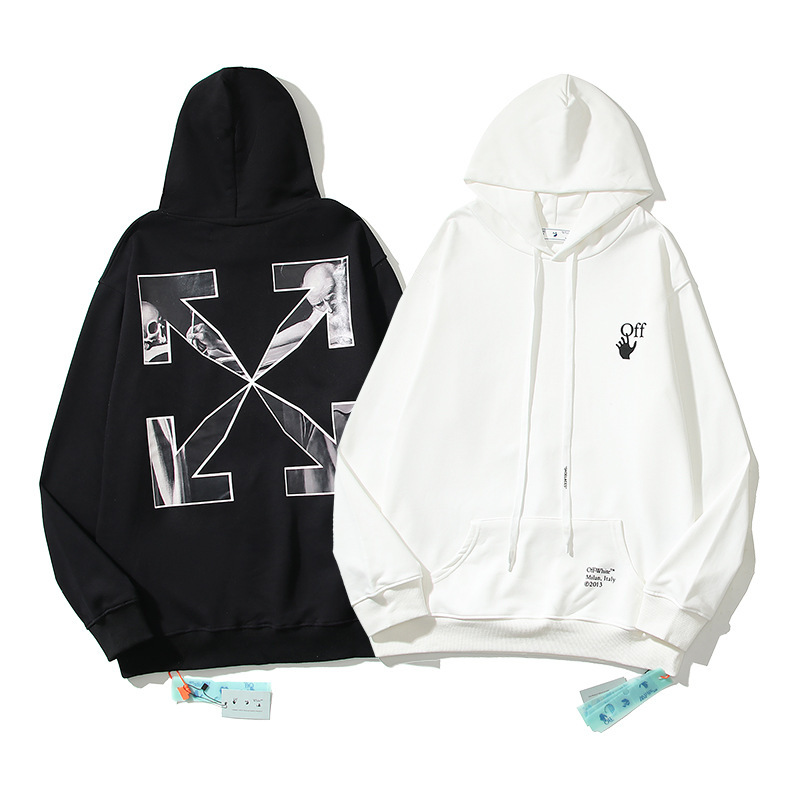 Stable Supply of Trendy Brand Off-White High-Quality Pure Cotton Terry Pullover Hoodie Unisex Loose Sweatshirt Stable Supply of Trendy Brand Off-White High-Quality Pure Cotton Terry Pullover Hoodie Unisex Loose Sweatshirt