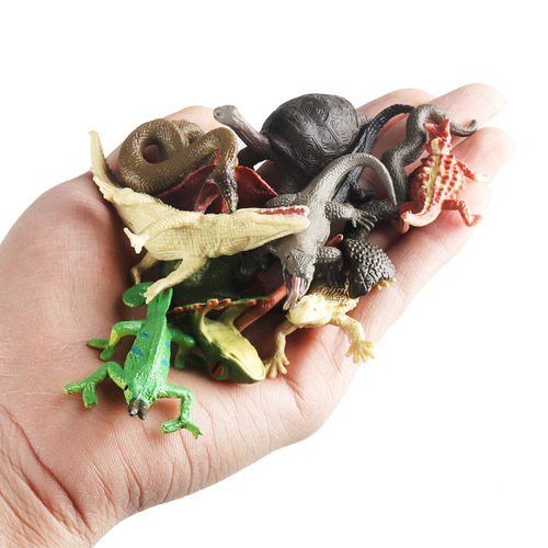 Cross-border simulation cognitive mini reptile amphibian Darwin tree frog anaconda lizard elephant turtle teaching aids ornaments