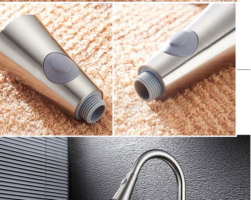 Stainless steel kitchen pull-out faucet, nozzle, water outlet accessories, sink aerator, washbasin faucet, spout, small showerhead undefined