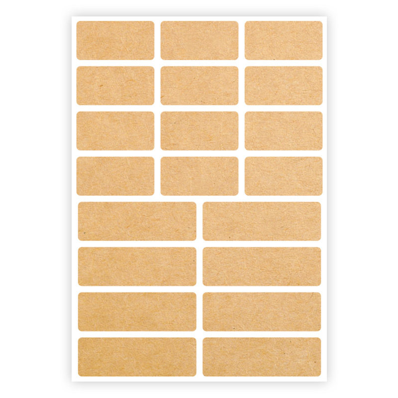 Spot al por mayor pegatinas de etiquetas de color escritas a mano grandes y pequeñas pegatinas adhesivas autoadhesivas