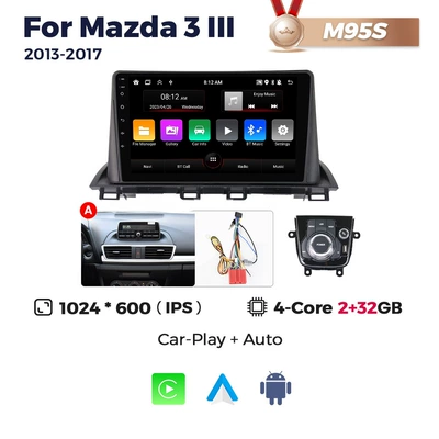 Suitable for MAZDA3 Ⅲ DVD Navigation - a-m95s-232-quad-core-wifi-version