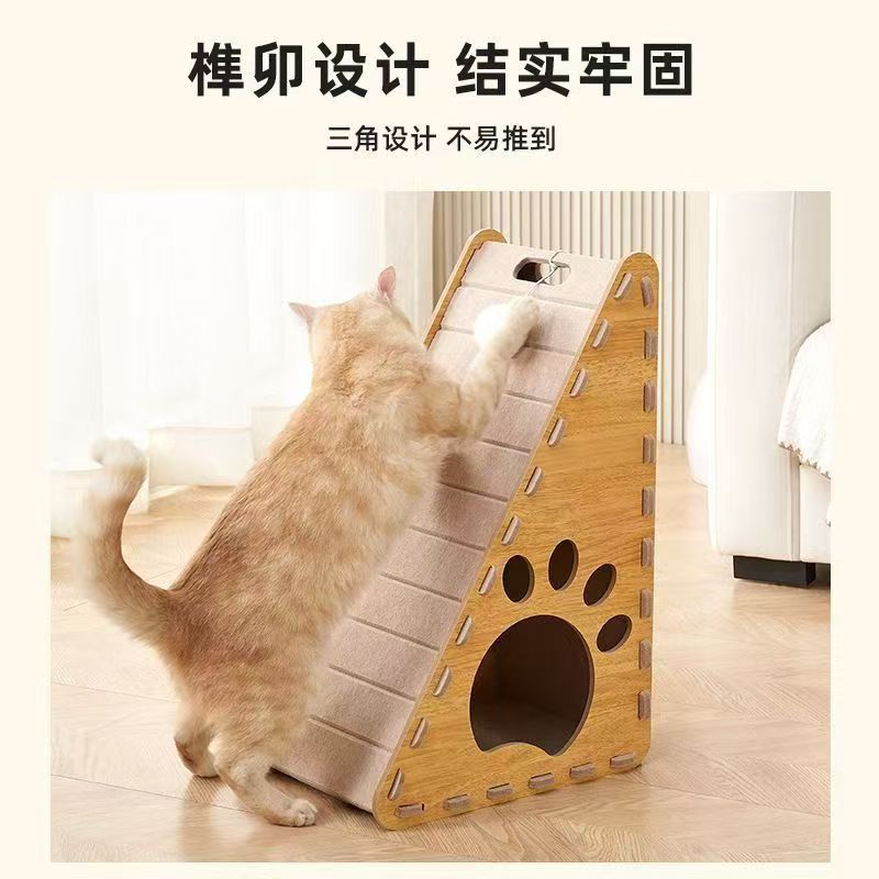 Nido triangular vertical para gatos grueso resistente al desgaste sin descascascar felt gato agarrar tablero de pared esquina para evitar agarrar sofá gato agarrar tablero