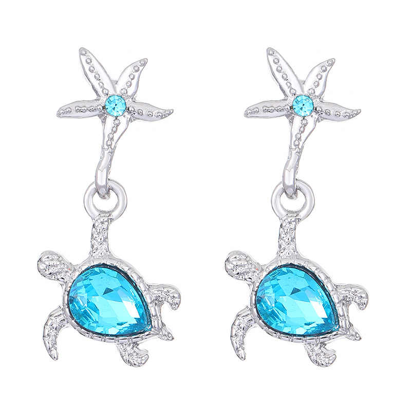 20g Weight Alloy Ear Needle Material Drop Earrings Classification 1 Pair Quantity Casual Occasion Alloy Material Tortoise Pattern Women's Gender Plating Design Simple Style Style 1 Pair Simple Style Tortoise Plating Alloy Drop Earrings 10