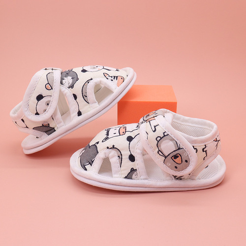 Baby shoes for 0-12 months, spring and autumn sandals, Korean cute style children's shoes, soft bottom, breathable, 0-1 year old baby learning to walk shoes