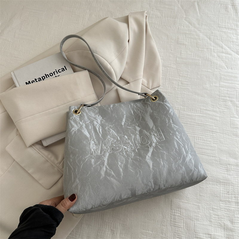 Bolsa plegable de gran capacidad para mujeres 2024 nuevo bolso de verano popular bolsa de viaje de hombro