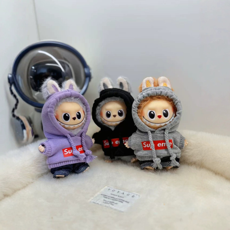 (Mini Version 4.0 Hooded Sweatshirt) Labubu Doll Clothing Set Little Nose Heart Code (Mini Version 4.0 Hooded Sweatshirt) Labubu Doll Clothing Set Little Nose Heart Code
