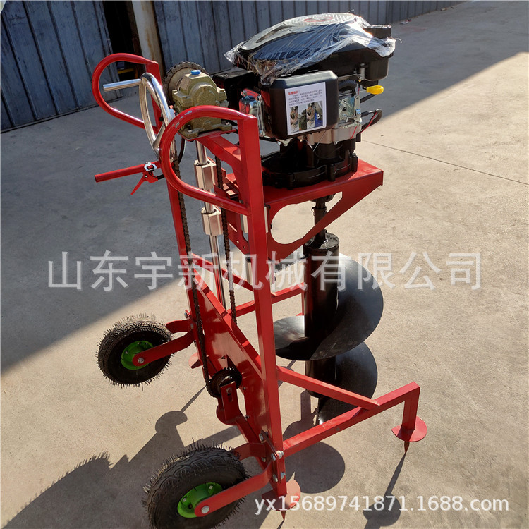 便携式栽树挖坑机大棚埋杆打桩机 水泥柱埋桩打洞机