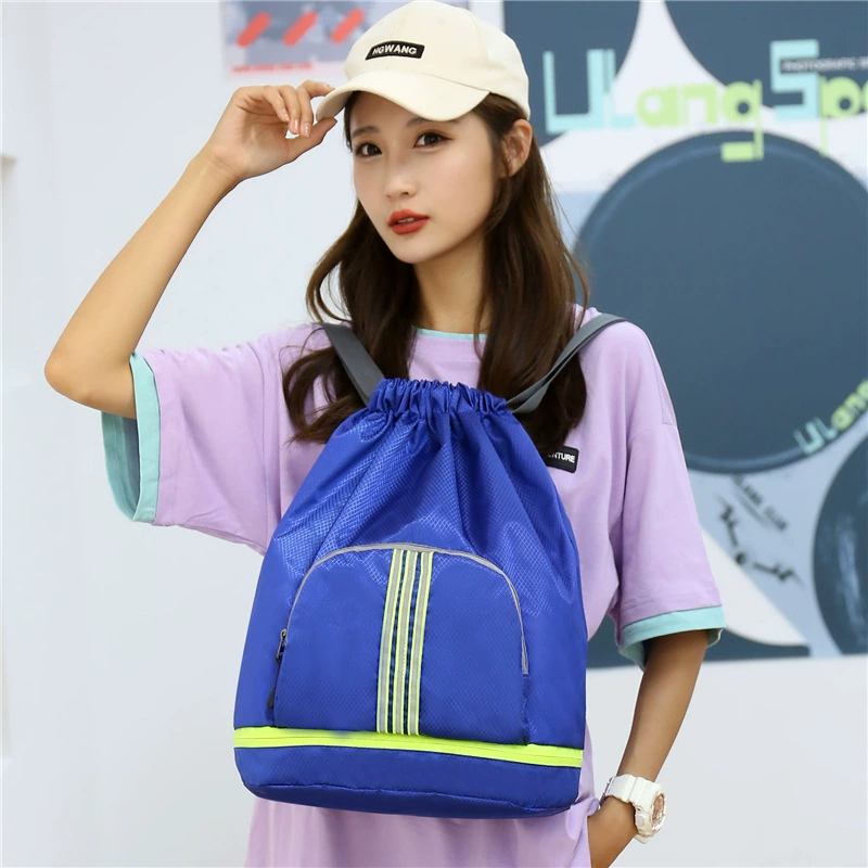 Sports backpack, folding bag for traveling, drawstring