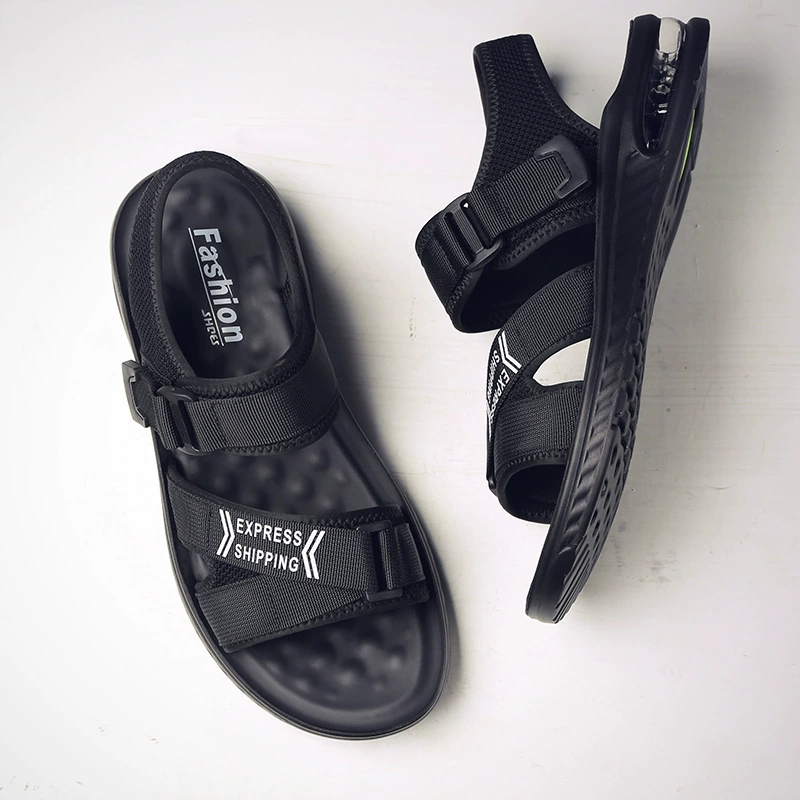 Мужские Сандалии Лето 2022, новые модные повседневные спортивные уличные пляжные туфли с защитой от пота, мужские тапочки на воздушной подушке