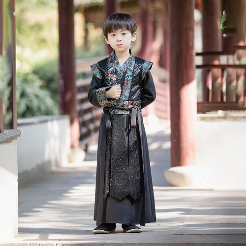Boys' Hanfu 2024 Spring and Autumn New Improved Chinese Style Handsome Ancient Costumes Jin Yiwei Performance Costumes Young Boys' Clothes Wholesale