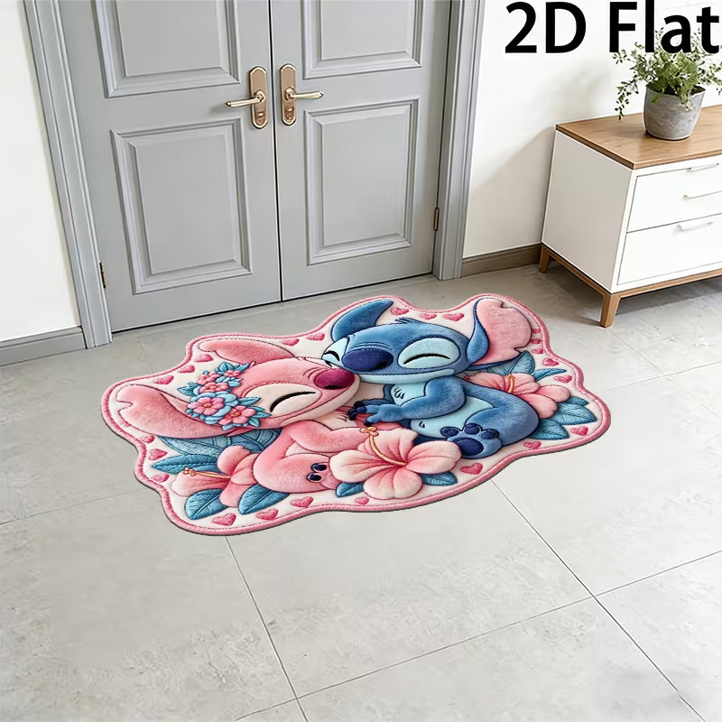 Transfronterizo Amazon adorable dibujos animados Steele, alfombra de cachemir espesa, alfombra resistente a la suciedad y fácil de cuidar