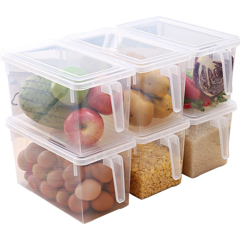 Caja de almacenamiento de refrigerador sellado de frutas y verduras caja de almacenamiento transparente de almacenamiento de refrigeración de plástico caja de congelación con tapa image 5