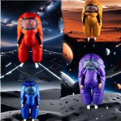 在庫あり エア注入式宇宙飛行士スーツ 大人用 ハロウィンコスプレ衣装 フェスティバル用 大人用エア注入式スーツ