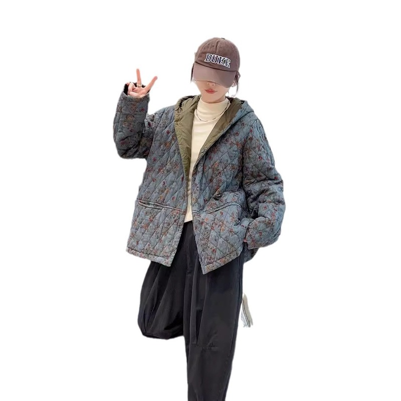日本系の小清新な花の綿服の綿服の女性はゆったりしています。|undefined