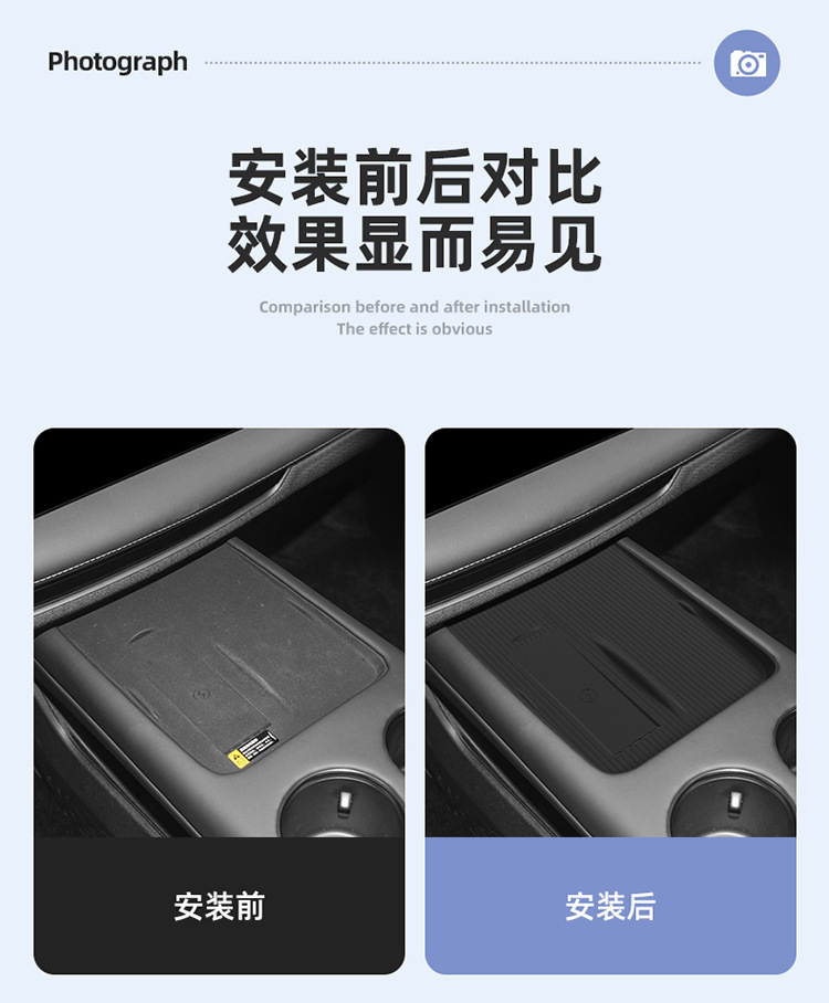 Suitable for 25 Models of Baojun Xiangjing Central Control Wireless Charging Silicone Anti-Slip Mats, Car Accessories, Interior Modification Parts