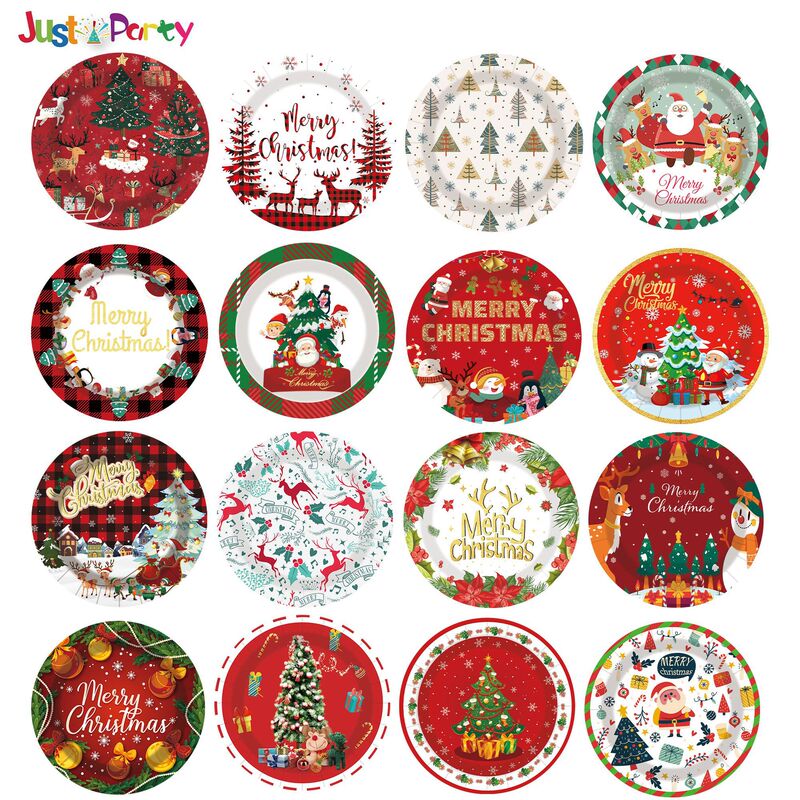 Cross-Border New Products Christmas Themed Paper Plates Disposable Cups Paper Towels Cutlery Forks and Spoons Tableware Christmas Paper Products Cross-Border New Products Christmas Themed Paper Plates Disposable Cups Paper Towels Cutlery Forks and Spoons Tableware Christmas Paper Products