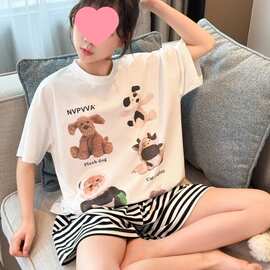 女童睡衣夏2026新款大童初中生薄款家居服套装儿童夏季空调服