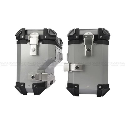 Motorcycle trunk 28L45L55L65L80L100L Quick-Release Motorcycle Tail - 35l-left-side-case-silver