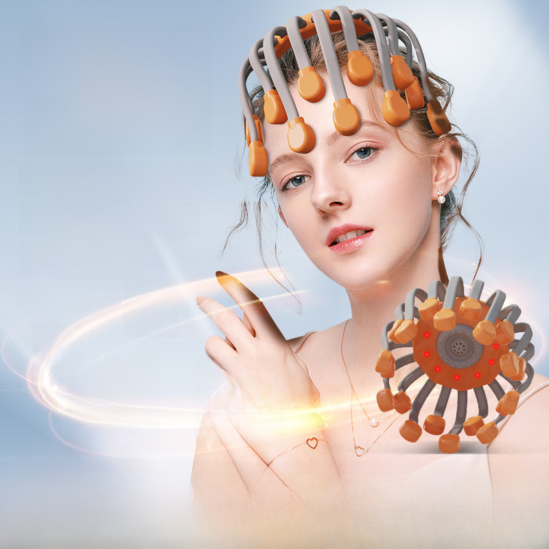 Head massager octopus hair scalp massager, hair-grabbing magic tool, soul extraction device, hair root extraction tool.