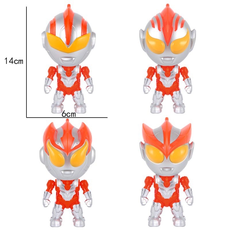 Juguete Giratorio Luminoso de Superhéroes, Figura Oficial de Ultraman, Juguete Transformable para Niños