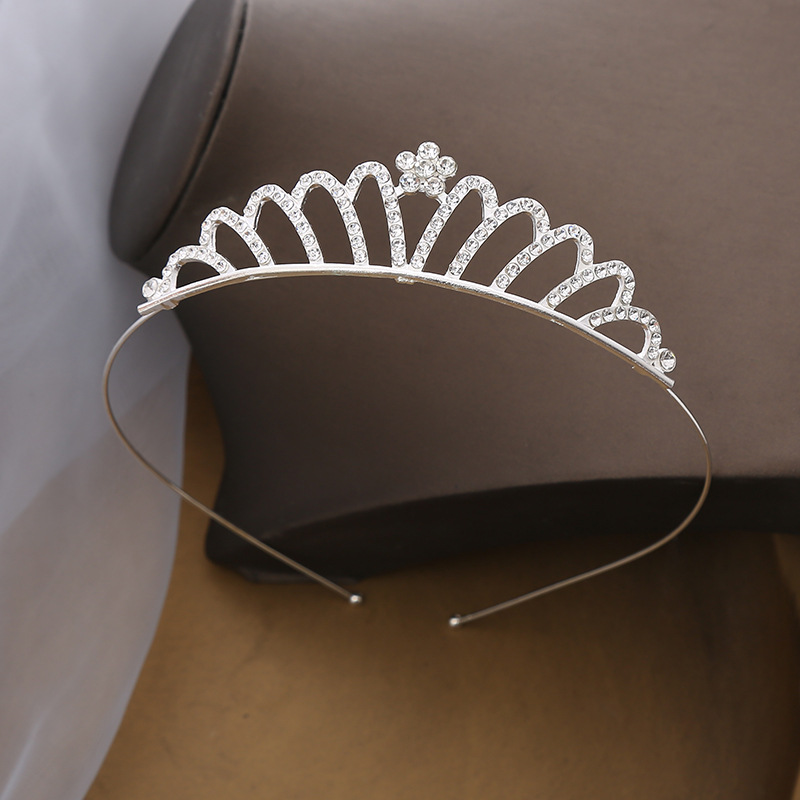 Corona para niños, nueva diadema coreana de cristal, diadema de aleación con diamantes de imitación, corona para fiesta de cumpleaños de princesa, horquilla bonita